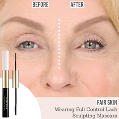 Lash Star Full Control Mascara before and after results on fair skin