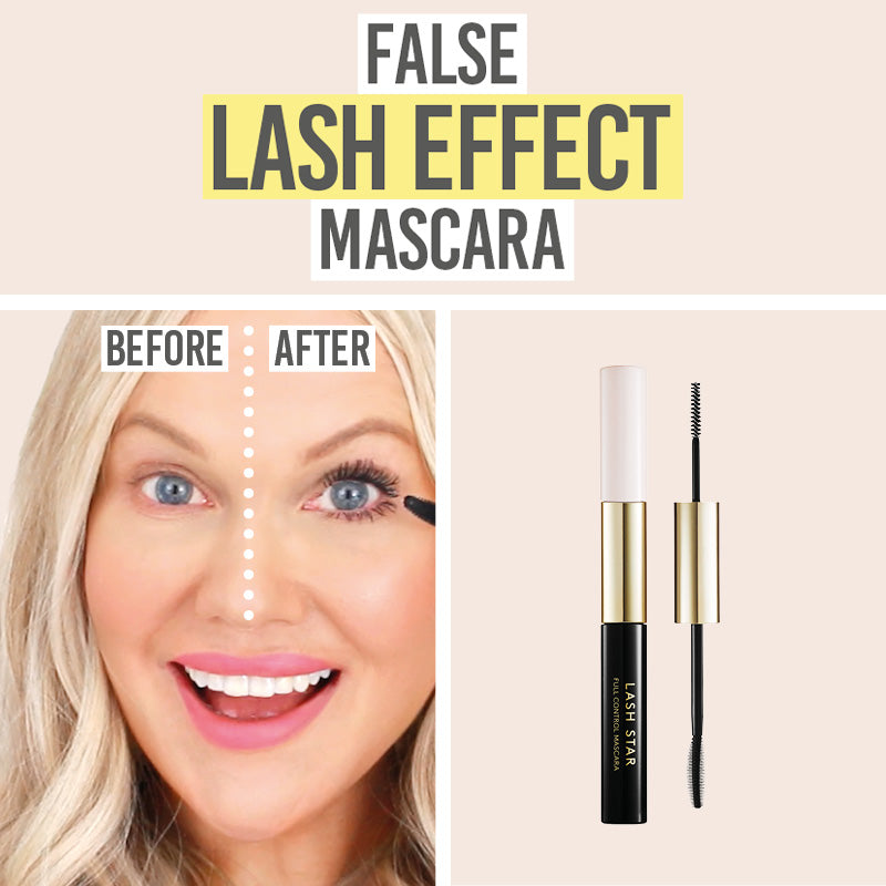 Katie before and after using Lash Star Full Control Mascara