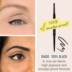 Lithe High Definition Gel Eyeliner results in shade 100 black