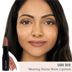 Lord & Berry ABSOLUTE Lipstick in shade 'Haute Nude' results on dark skin