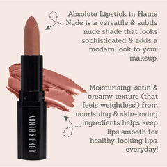 Lord & Berry ABSOLUTE Lipstick in shade 'Haute Nude' features