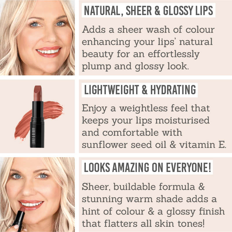 Benefits of Lord & Berry Jamais Sheer Lipstick in Less is More