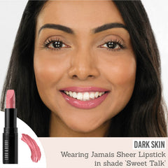 Lord & Berry Jamais Sheer Lipstick in shade Sweet Talk on dark skin