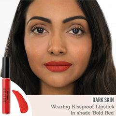 Lord & Berry Timeless Kissproof Lipstick in Bold Red on dark skin