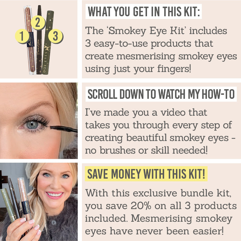 Love Katie Smokey Eye Bundle Kit - Key Benefits - What you get in this kit, scroll down to watch my how-to, save mony with this kit