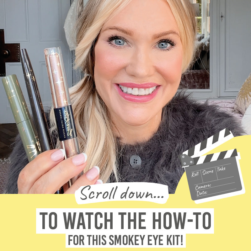 Scroll down to watch Katie use the Love Katie Smokey Eye Bundle Kit