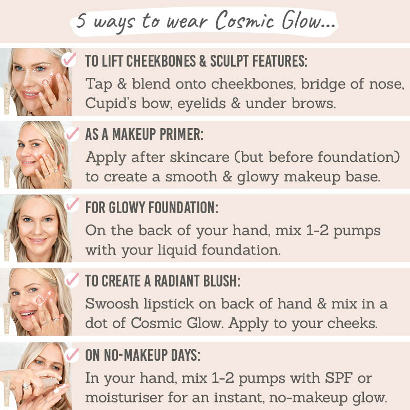 The 5 ways to use Love Katie Cosmic Glow Radiance Booster