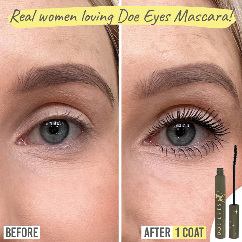 Love Katie Doe Eyes Eye-Opening Mascara real women before and after results on Tash