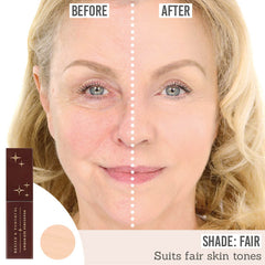 Love Katie Rested and Youthful Under-Eye Perfector before and after results on fair skin