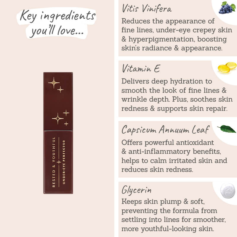 Love Katie Rested and Youthful Under-Eye Perfector key ingredients