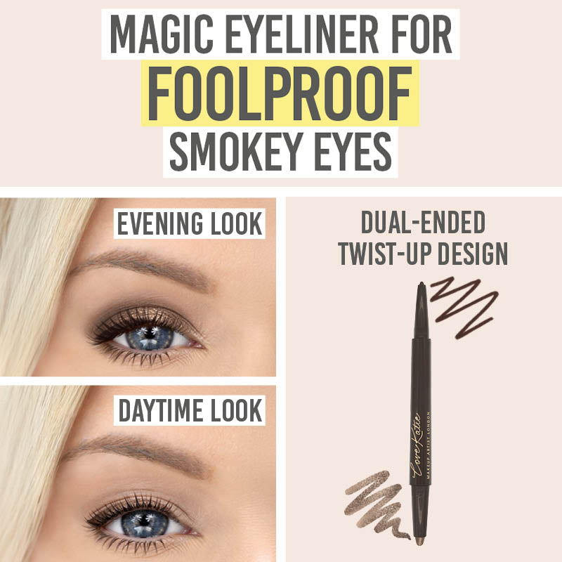 Love Katie Smokey Liner in Dark Chocolate - Beauty and the Boutique - Magic Eyeliner for Foolproof Smokey Eyes
