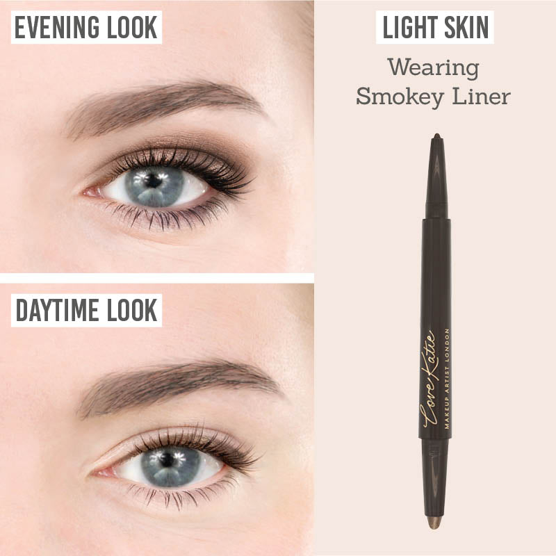 Love Katie Smokey Liner in Dark Chocolate evening and daytime looks