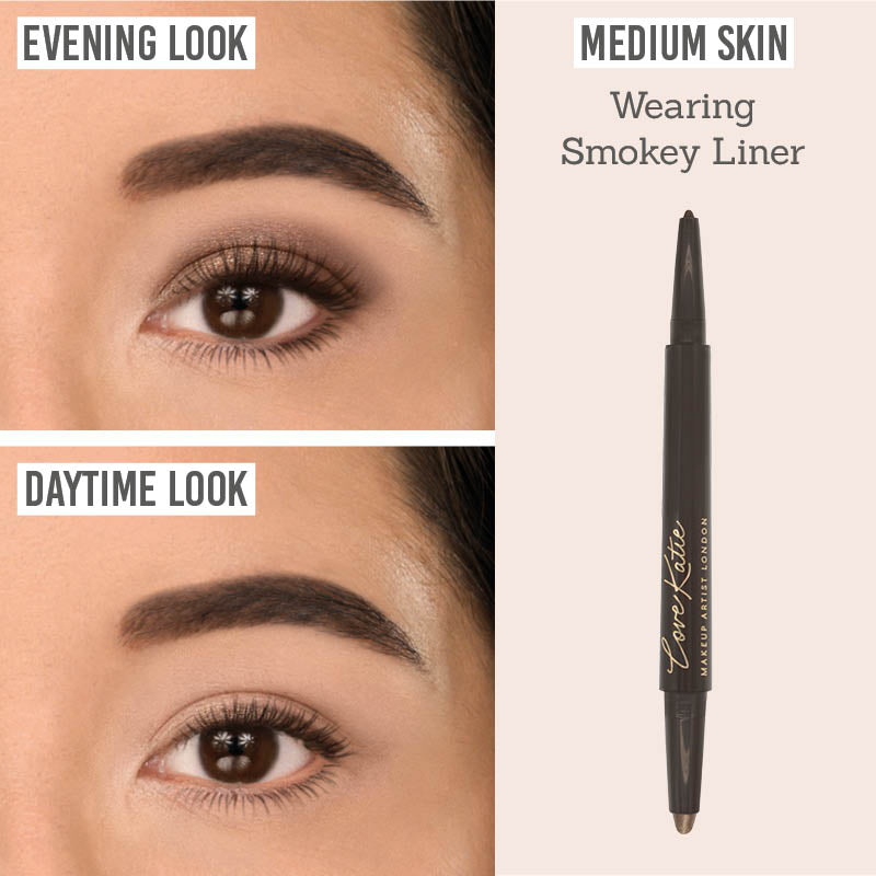 Love Katie Smokey Liner in Dark Chocolate evening and daytime looks
