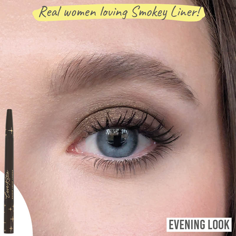Real women loving Love Katie Smokey Liner in Dark Chocolate - Emma