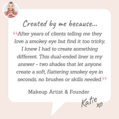Created by Makeup Artist Katie because of it's ability to create a smokey eye with ease, no brushes or skill needed.