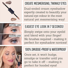 Love Katie Twinkle Eyes Cream Eyeshadow Key Benefits Create mesmerising, twinkly eyes, easiest eye look in 7 seconds, 100% smudge-proof & waterproof