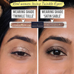 Love Katie Twinkle Eyes Cream Eyeshadow real women daytime and evening look results 