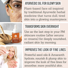 Magical Medicine Ayurvedic Facial Oil - Ayurvedic oil for glowy skin, transforms skin overnight, improves the look of fine lines