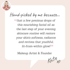 Mazillo Facial Oil - Hand-picked by Katie as the last evening skincare step to restore softness, radiance & a youthful glow to skin