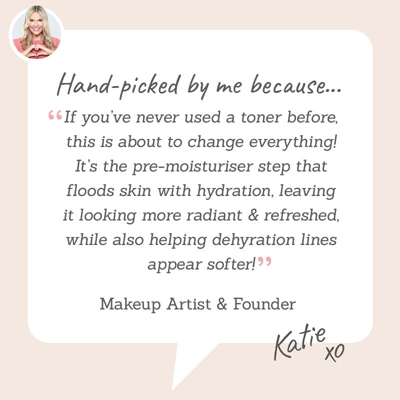 Mazillo Regenerate + Protect Essence Toner hand-picked by Katie as a pre-moisturising step to flood skin with hydration for radiant, refreshed skin