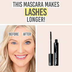 Mii Cosmetics Feature Length Lash Lover Mascara before and after results on Katie