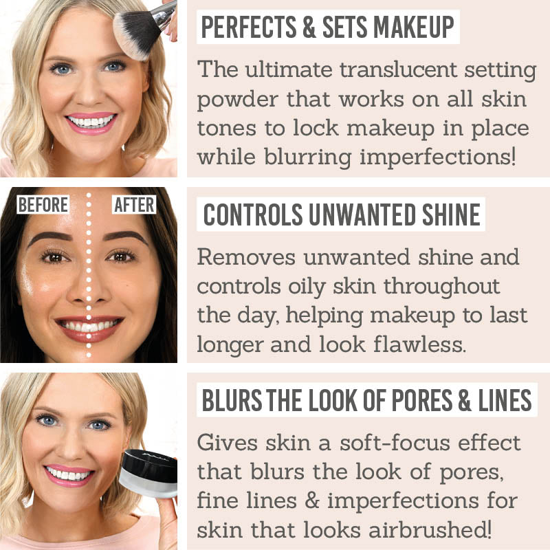 Mii Cosmetics Illusionist Translucent Setting Powder Key Benefits - Perfects & sets makeup, controls unwanted shine, blurs the look of pores & lines