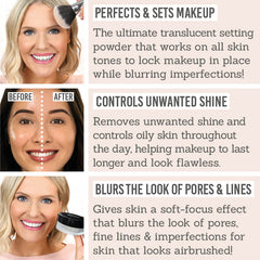 Mii Cosmetics Illusionist Translucent Setting Powder Key Benefits - Perfects & sets makeup, controls unwanted shine, blurs the look of pores & lines