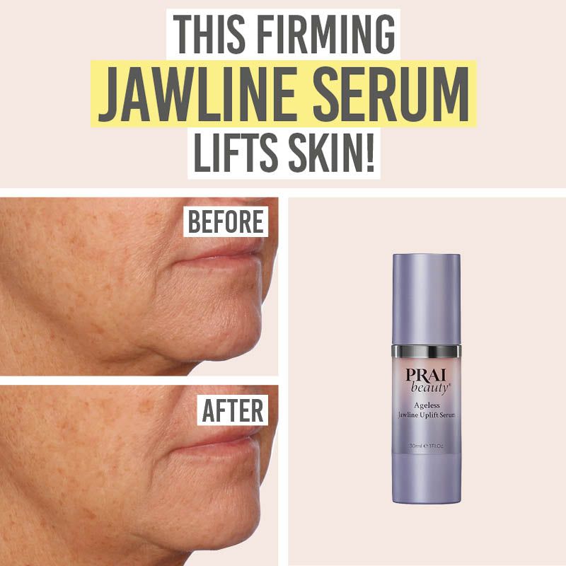 Prai Ageless Jawline Uplift Serum Before and After Results