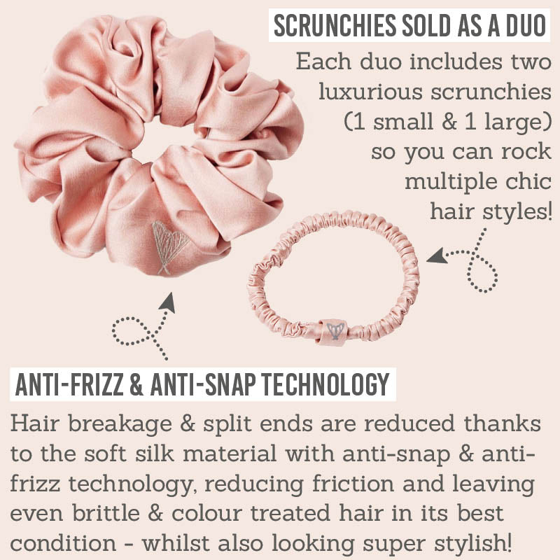 ROKNDOL The Ultimate Duo Silk Scrunchies features