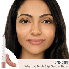 Ruby Hammer Lip Serum Balm in Nude results on dark skin