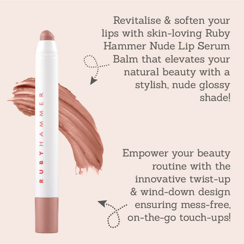 Ruby Hammer Lip Serum Balm in Nude features