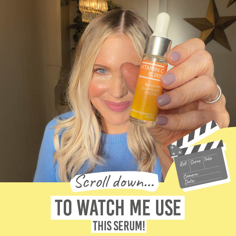 Scroll down to watch Skinician Vitamin C Elixir in action