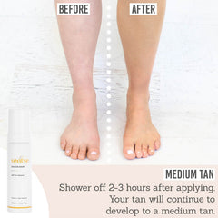 Sontse Golden Hour Express Self-Tan Mousse - how to create a medium tan