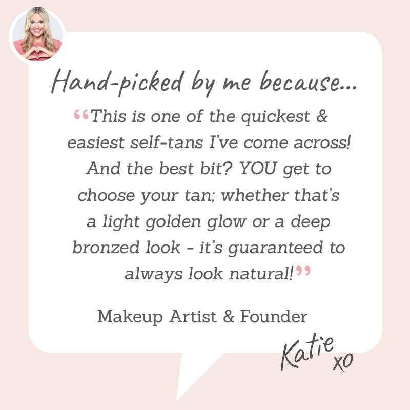 Sontse Golden Hour Express Self-Tan Mousse - hand-picked by makeup artist Katie for its easy application, customisable tan and natural look