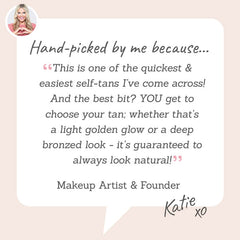 Sontse Golden Hour Express Self-Tan Mousse - hand-picked by makeup artist Katie for its easy application, customisable tan and natural look