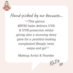 SOSU Bahama Skin Glow Sun Stick SPF50 - hand-picked by Katie for its easy, on-the-go UVA + UVB protection & dewy finish! 