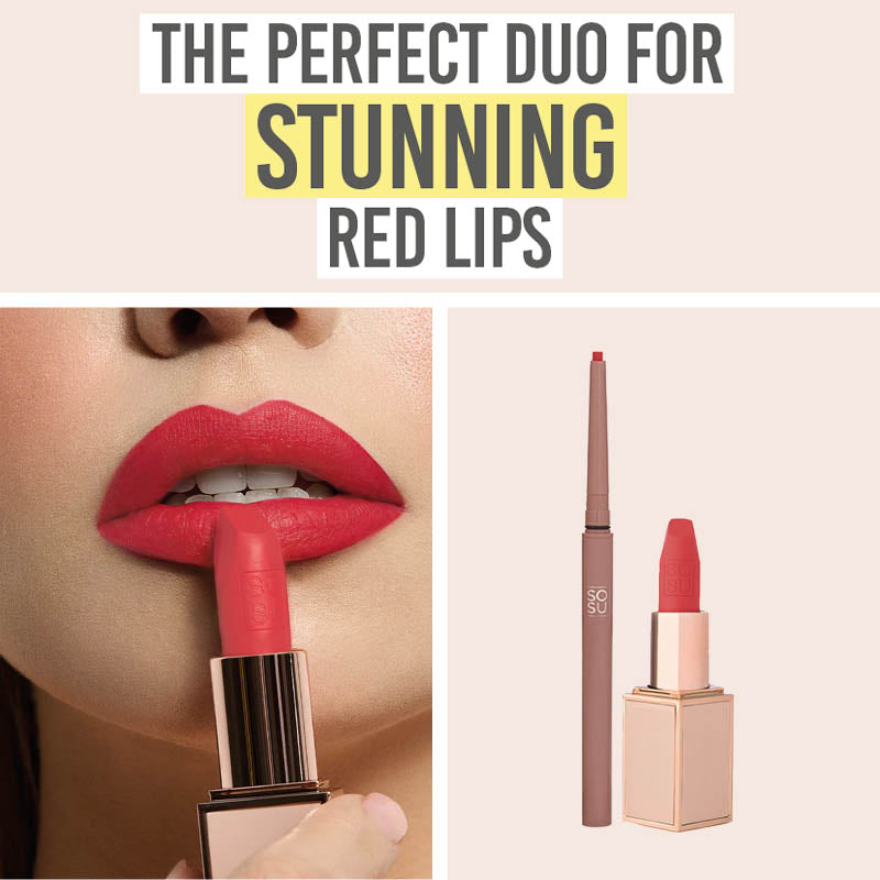 SOSU Perfect Red Lip Duo - Beauty and the Boutique - The perfect duo for stunning red lips