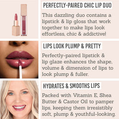 SOSU Ultimate Chic Lip Duo Key Benefits - Perfectly-paired chic lip duo, lips look plump & pretty, hydrates & smooths lips