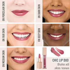 SOSU Ultimate Chic Lip Duo on different skin tones