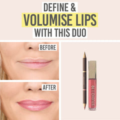 Studio 10 Lip Liner & Plumping Lip Gloss before & after results on Katie