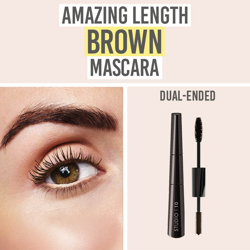 Studio 10 Perfect Lash Brown Mascara - Beauty and the Boutique - Amazing Length Brown Mascara