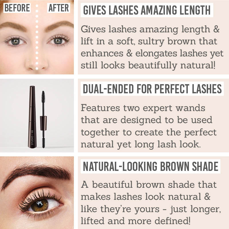 Benefits of Studio 10 Perfect Lash Brown Mascara