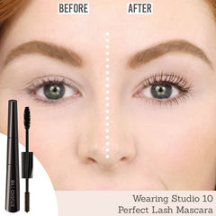 Studio 10 Perfect Lash Brown Mascara before and after results