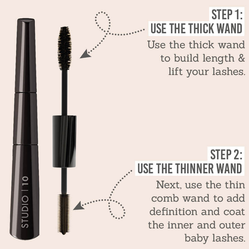 Studio 10 Perfect Lash Brown Mascara how to use your mascara