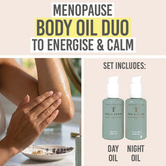 Tea + Tonic Day & Night Body Oil Duo - Beauty and the Boutique - Menopause body oil duo to energise & calm