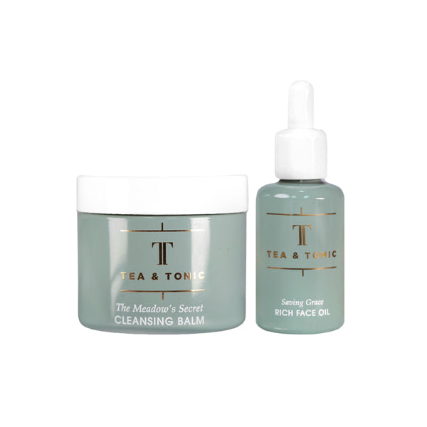 Tea + Tonic Cleansing Balm & Face Oil Duo 