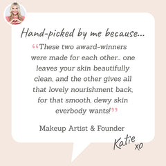 Tea + Tonic Cleansing Balm & Face Oil Duo hand-picked by Katie to leave your skin clean, nourished, smooth & dewy!