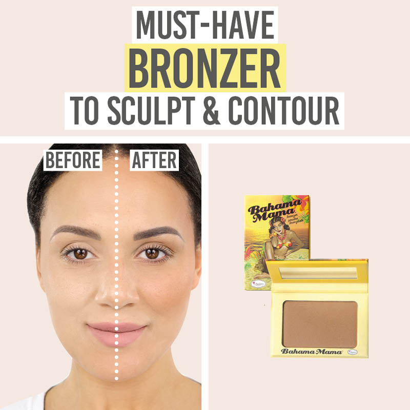 theBalm Cosmetics Bahama Mama Bronzer before and after results