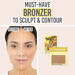 theBalm Cosmetics Bahama Mama Bronzer before and after results