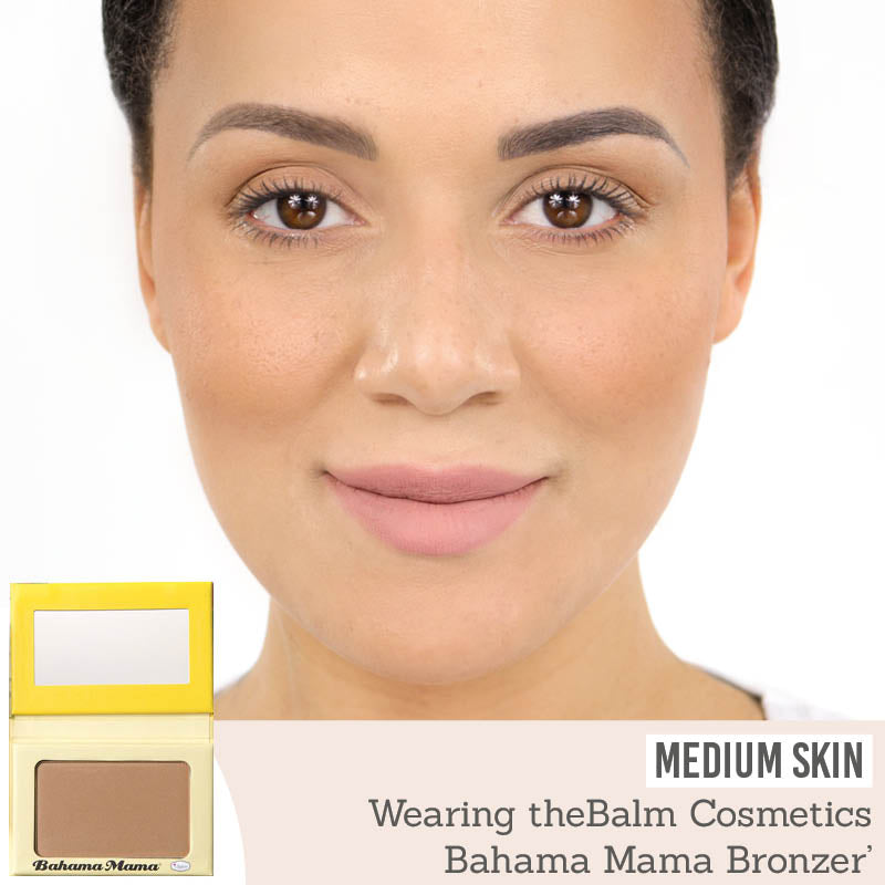 theBalm Cosmetics Bahama Mama Bronzer on medium skin